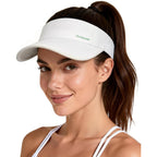 Sun Visor Hat for Women & Men – 3.2" Extended Brim, UPF 80+, Quick-Dry Sports Hat, Adjustable Fit, Running, Tennis, Golf