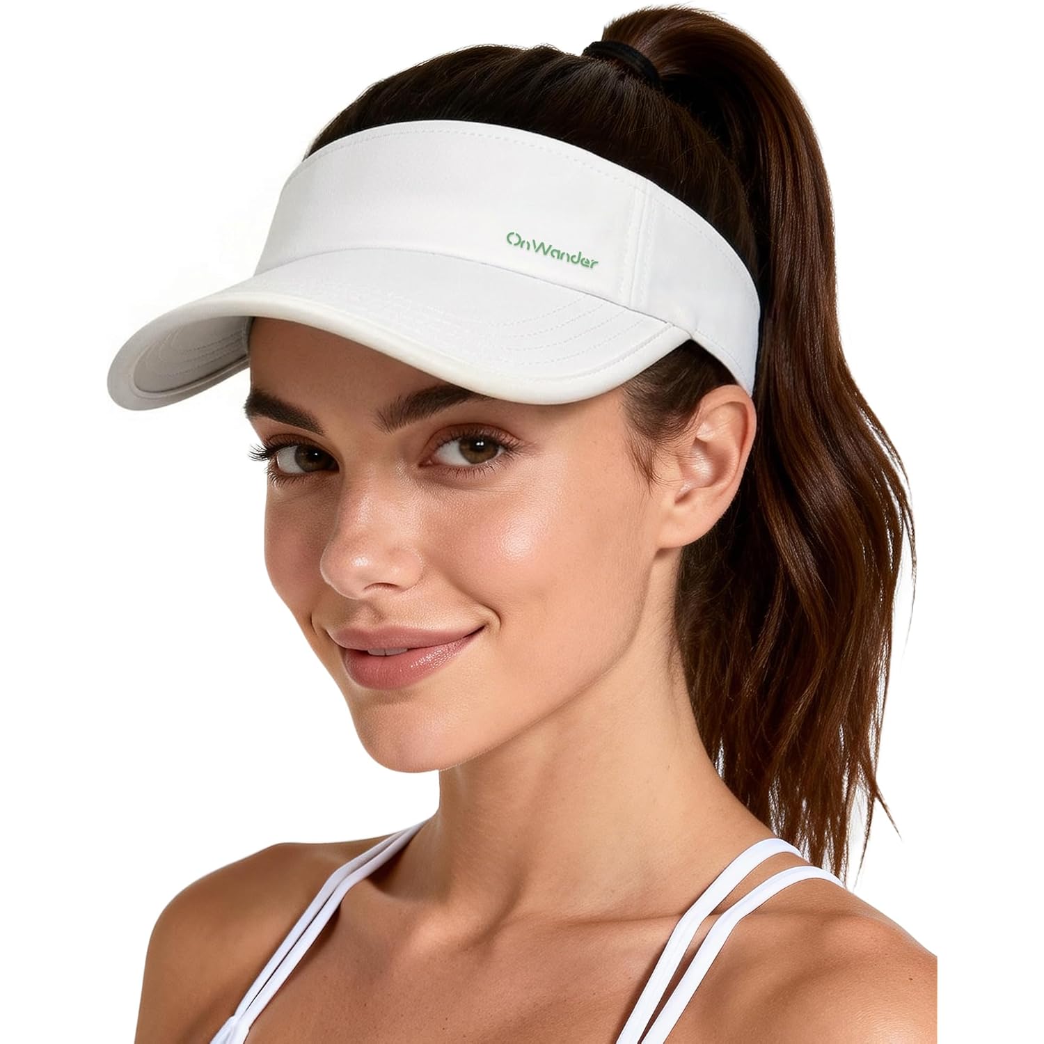 Sun Visor Hat for Women & Men – 3.2" Extended Brim, UPF 80+, Quick-Dry Sports Hat, Adjustable Fit, Running, Tennis, Golf