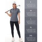 Polo Shirts for Women Short Sleeve Golf Shirts 4-Button Quick Dry Workout Tops Collared for Work Running Tennis
