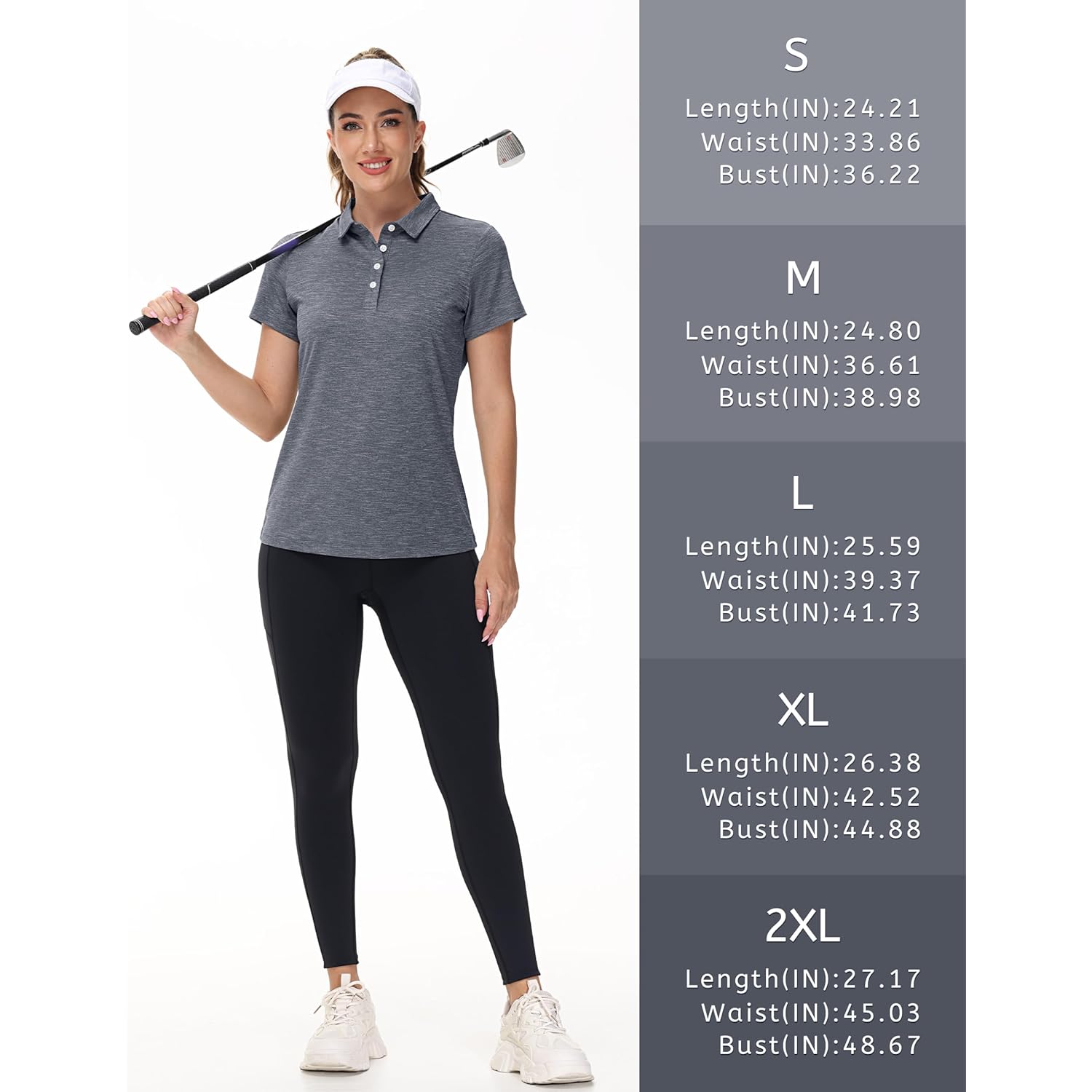 Polo Shirts for Women Short Sleeve Golf Shirts 4-Button Quick Dry Workout Tops Collared for Work Running Tennis