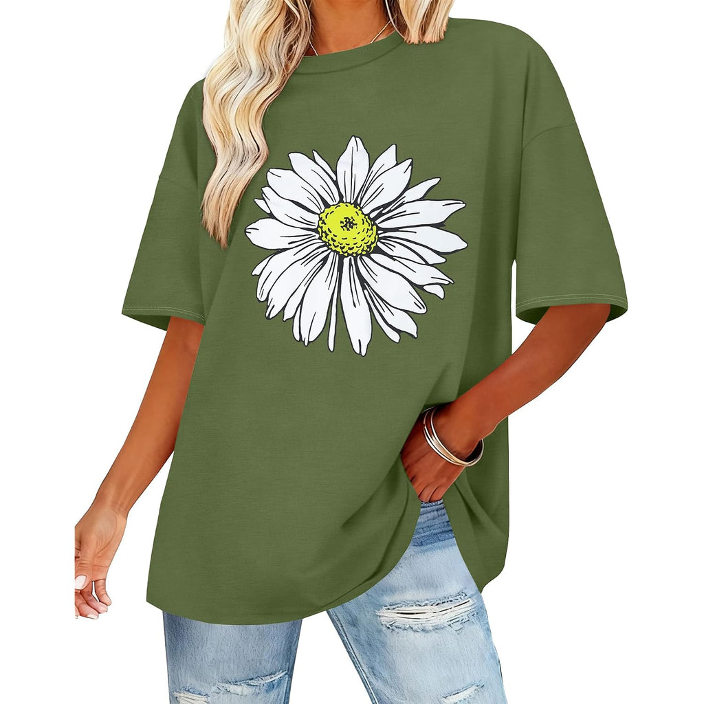 Womens Oversized T Shirts Loose Fit Graphic Tees Summer Casual Short Sleeve Tops 2026