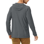 Roadbox Upf 50+ Fishing Shirts For Men, Long Sleeve Uv Sun Protection Hoodie, Outdoor Hiking Running Swimming Rash Guard