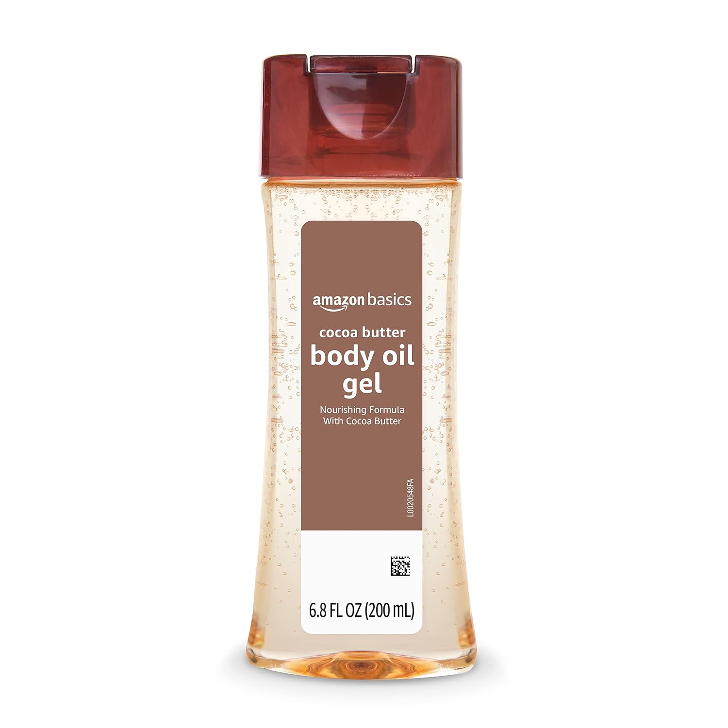 Amazon Basics Body Oil Gel With Cocoa Butter For Very Dry Skin, 6.8 Fl Oz, 4-Pack (Previously Solimo)