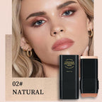 Foundation Stick,2 In 1 Dual-Ended Long-Lasting & Waterproof Concealer Korean Foundation Contour Sticks,Contouring Foundation With Brush,Full Coverage Matte Finish For Face Makeup(02Natural)