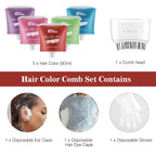 5PCS Washable Hair Chalk for Dark Hair, 11 Fl Oz Natural Hair Dye Comb, Temporary Color for Kids' Birthday Gifts, Party, Cosplay, Christmas & Halloween