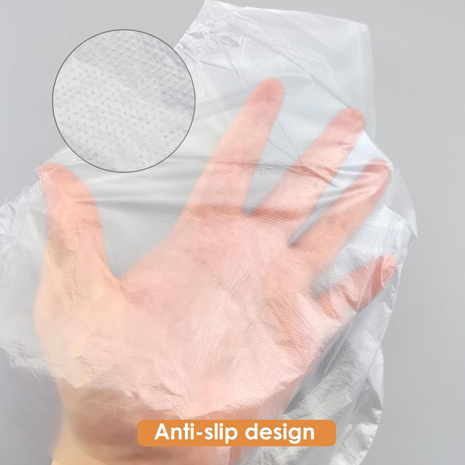 Quacc 100 PCS Plastic Disposable Foot Covers, Paraffin Bath Liners for Feet, Clear Foot Mask Socks for Pedicure, Spa, Trial Shoe