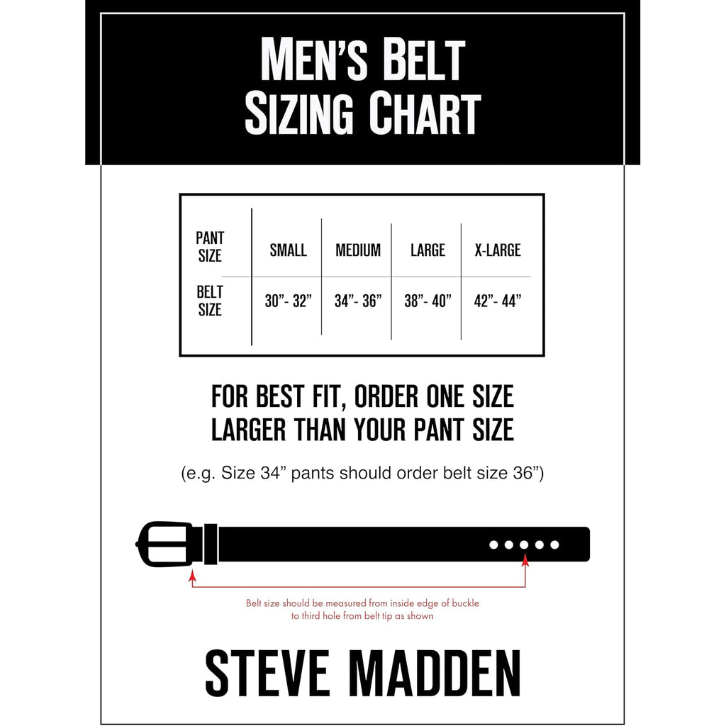 Steve Madden Men'S Reversible Men'S Dress Casual Every Day Leather Belt