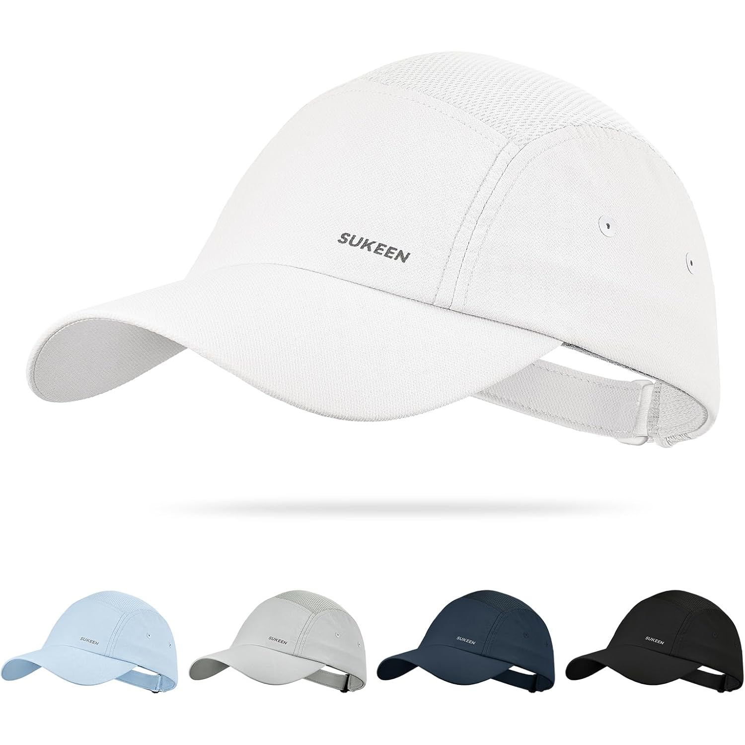 Sukeen Lightweight Baseball Cap For Women Men Soft Foldable Running Cap | Unstructured Breathable Sports Hat With Sweatband, Waterproof Upf50+ Adjustable Baseball Hat For Golf Workout Outdoor Daily