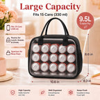 Lunch Box For Women Insulated Lunch Bag Lunchbox Cooler Thermal Leakproof Quilted Reusable Lunch Tote Bag For Work School Travel Picnic (Black)