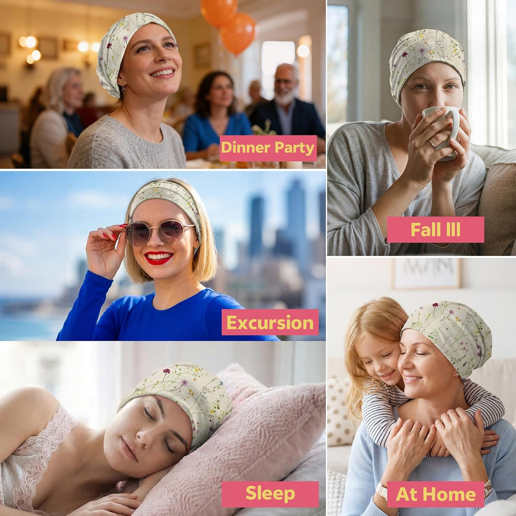 Chemo Cap Slouchy Beanie Cancer Headwear Hats Stretch Soft For Men Women Girls Aesthetic Cute