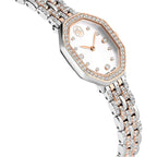 Swarovski Dextera Octagon Watch, Swiss Made, Metal Bracelet, Silver Tone, Rose Gold-Tone Finish