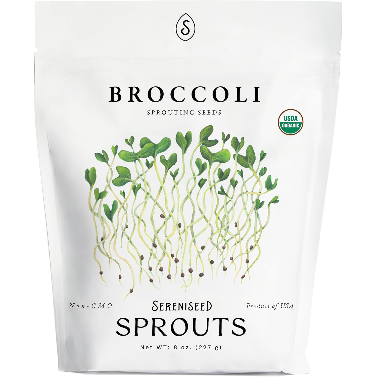 Organic Broccoli Sprout Seeds (8 Oz) – Non-Gmo, Heirloom Seeds For Sprouting And Microgreens