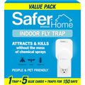 Safer Home Indoor Plug-In Fly Trap - Sh502-1R5Sr - Effective Fruit Fly Traps For Indoors, Gnat Traps For House Indoor, 400 Sq Ft Protection - Style: 1 Device + 5 Glue Cards