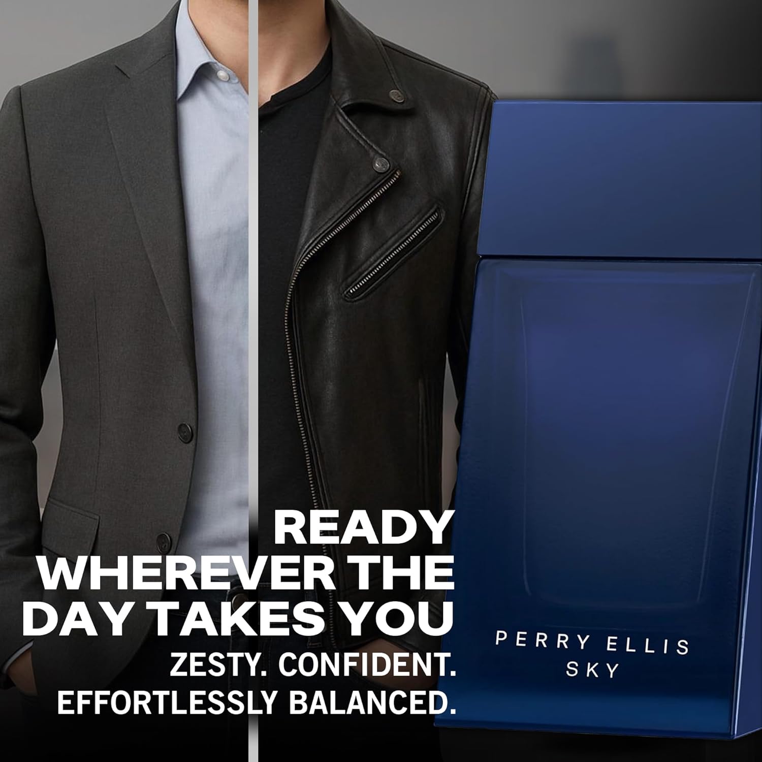 Perry Ellis Sky Eau De Toilette Spray for Men - Mens Cologne, Long Lasting Perfume, EDT, Fragrance with Notes of Bergamot, Lime & Cedarwood - 3.4 fl oz (100 mL)
