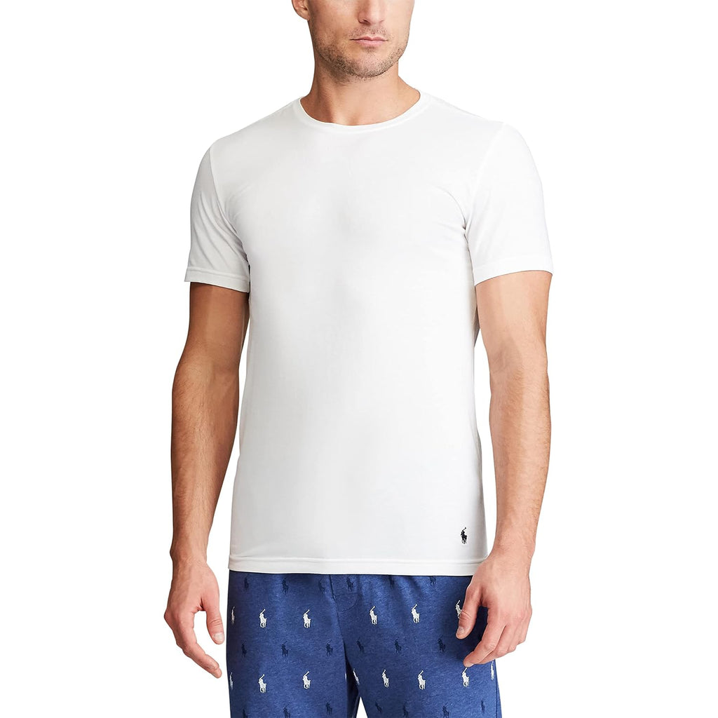 Polo Ralph Lauren Mens Slim Fit Stretch Crew Undershirts 3-Pack
