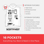 Scottevest Lightest Vest For Women - 16 Hidden Pockets - Lightweight Water Repellent For Travel & More