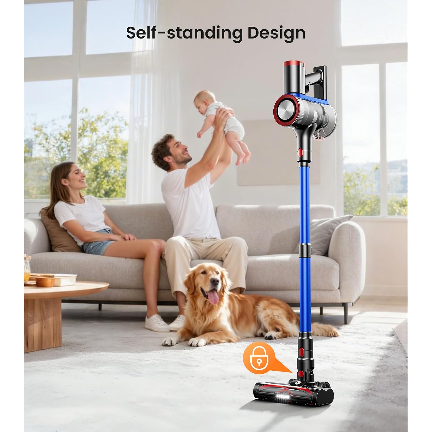 Nadaly Cordless Vacuum Cleaner, 550W 45Kpa 65Mins Vacuum Cleaners For Home, Stick Vacuum With Led Display, Anti-Tangle, Self-Standing, 8-In-1 Lightweight Vacuum For Hardwood Floor/Carpet/Pet Hair