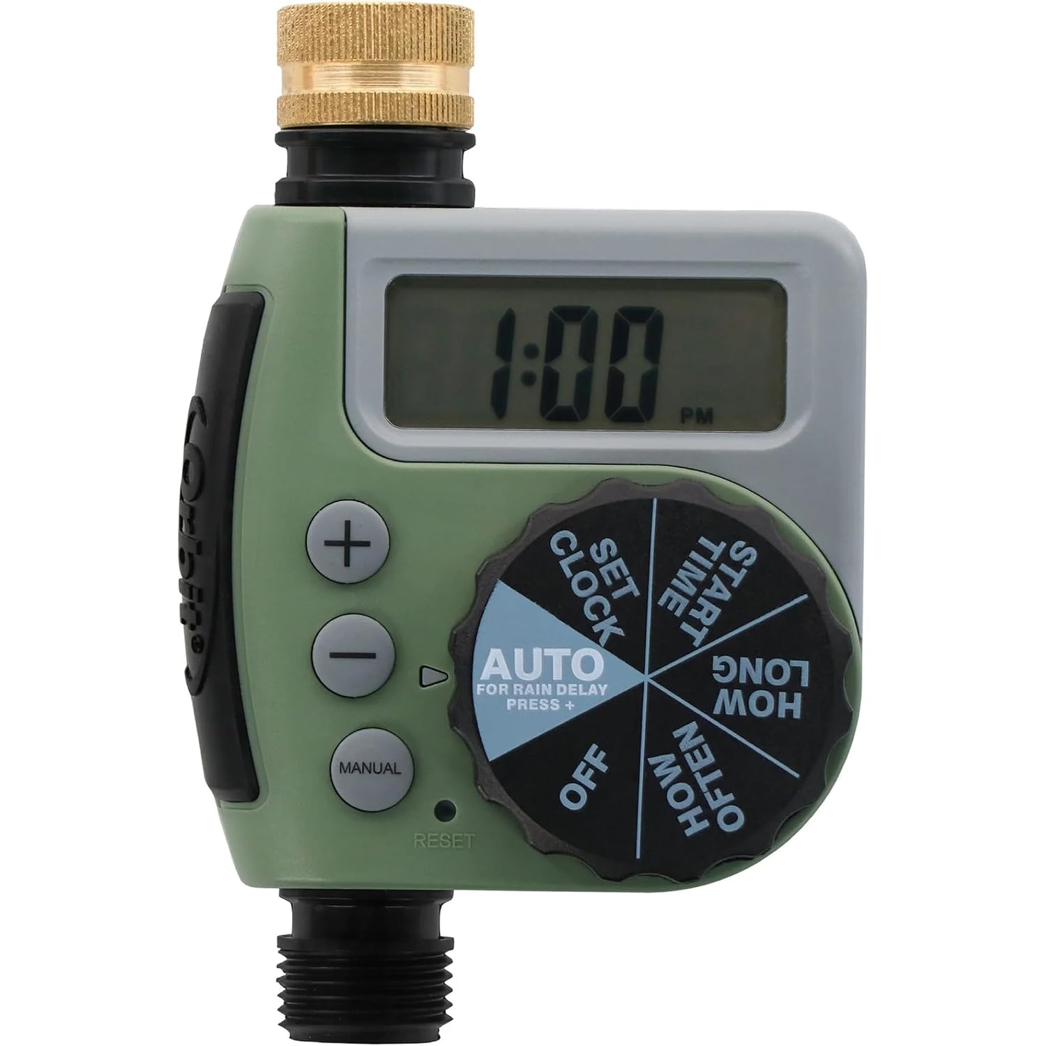 Orbit One Outlet Single-Dial Hose Faucet Timer - Easy Programmable - For Garden Watering System - Lcd Hose Timer With Adjustable Watering Schedule - 62056