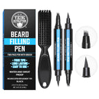 Viking Revolution Beard Pen (2 Pack) - Black Beard Pencil Filler for Men Lapiz para Barba de Hombre - Beard Filler for Men Waterproof Beard Filling Pen Kit - Long Lasting Beard Filler Pen with Brush