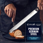 Cutluxe Carving Knife Set for BBQ & Brisket – Razor Sharp German Steel Slicing and Boning Knife for Meat Cutting, Full Tang & Ergonomic Handle, Grilling Gifts for Men – Artisan Series
