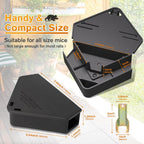 Mouse Station With Keys Black 6 Pack, Key Required Mouse Stations, Mice Stations, Keeps Children And Pets Safe Indoor & Outdoor