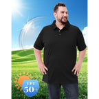 Men'S Big And Tall Polo Shirts Upf 50+ Casual Work Quick Dry Short Sleeve Collared Golf Shirt（Xl-8Xl）