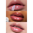 Flower Knows Shell's Jewel Nourishing Lip Glaze,Shimmery Clear Lip Gloss with Hyaluronic,Moisturizing Plumping Oil,Non-Sticky,0.16 Fl.Oz(P06 Lunar Jelly)