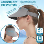 EINSKEY Women's Wide Brim Sun Visor, UPF50+ Seamless Ponytail Hat Packable Quick Dry for Sports Golf Tennis Running Beach