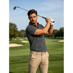 Men'S Fashion Polo Shirts Classic Short Sleeve Lightweight Button Cotton T-Shirt Casual Golf Tee Tops With Pocket