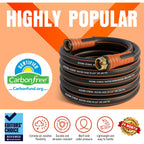 Garden Hose 25 Ft X 5/8", Heavy Duty Water Hose, Flexible And Durable, Kink Resistant Lightweight Hybrid Hose, Leakproof Yard Hose With Male To Female Fittings
