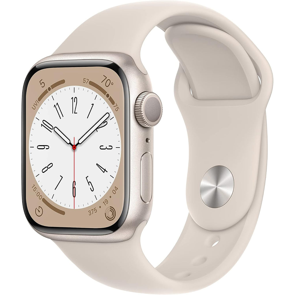 Apple Watch Series 8 [Gps, 41Mm] - Starlight Aluminum Case With Starlight Sport Band, S/M (Renewed)