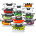 24 Pieces Glass Food Storage Containers Set, Meal Prep Containers, Bpa-Free Airtight Glass Storage Containers With Lids,Freezer, Microwave And Oven Safe,Gray