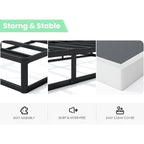 9 Inch High Profile Box Spring, Sturdy Metal Frame Mattress Foundation, Easy Assembly, Quiet & Noise-Free, Queen Size
