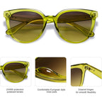 Sojos Trendy Cat Eye Round Polarized Sunglasses For Women Fashion Uv Protection Sunnies Sunglasses Sj2175