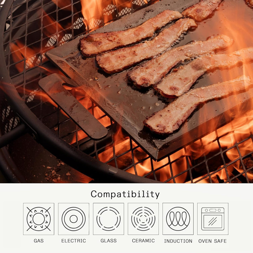Made In Cookware | Carbon Steel Griddle | Professional Cookware | Crafted in Sweden | Induction Compatible