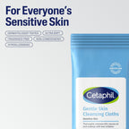 Cetaphil Face And Body Wipes, Gentle Skin Cleansing Cloths, 50 Count, Twin Pack, For Dry, Sensitive Skin, Flip Top Closure, Great For The Gym, Travel, In The Car, Hypoallergenic, Fragrance Free