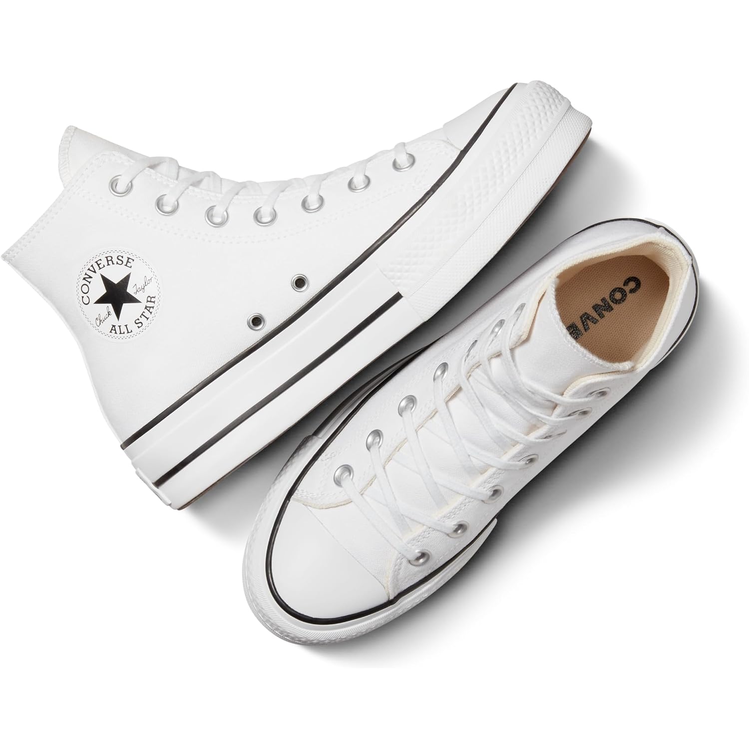 Converse Women'S Chuck Taylor All Star Lift Platform High Top, White/Black/White, 7