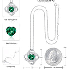 Iefil Mothers Day Gifts for Wife Mom - 925 Sterling Silver Love Knot Birthstone Necklace, Anniversary Birthday Gifts for Women, Jewelry Gift for Wife Mom Girlfriend Daughter