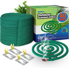 Mosquito Coils Outdoor Patio Fresh Scent,Use Reaches Up To 10 Feet | Each Mosquito Coil Burns For 5-7 Hours (Contains 40 Coils & 4 Stands)