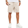 Coofandy Mens Casual Linen Shorts Elastic Waist Drawstring Loose Fit Summer Beach Vacation Shorts With Pockets