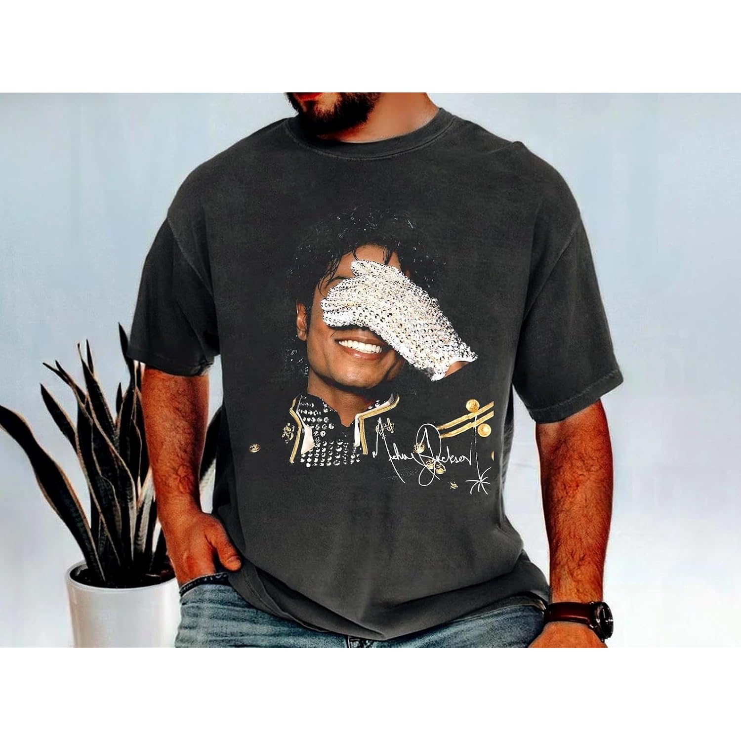 Handmade The King Of Pop Mj Shirt, Pop Music Legend Tee, Retro Vintage Graphic Michael T-Shirt, Jackson Mj Shirt Unisex Adults Kids Youth Multicolor