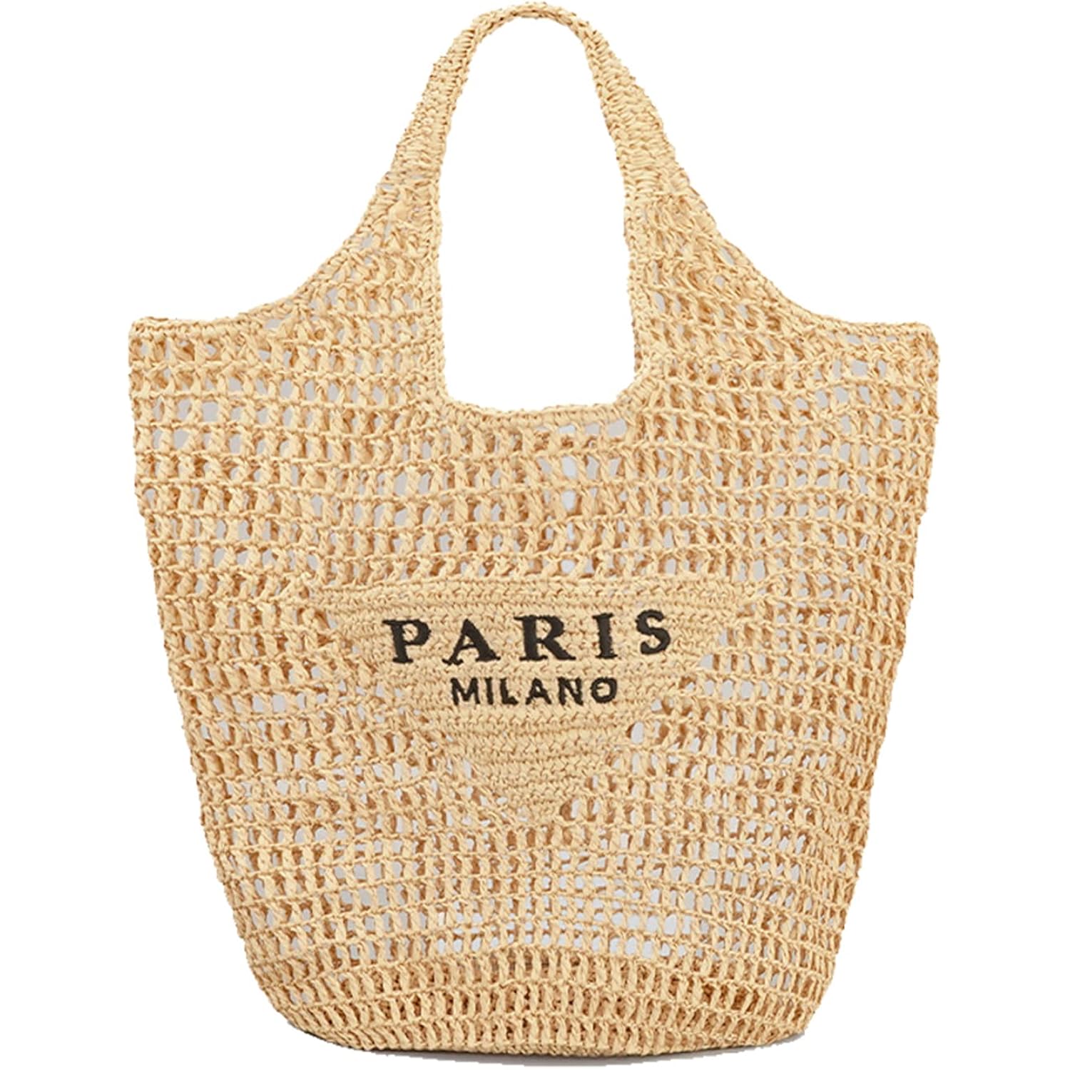 POOOPSSD New Woven Bag, Straw Mesh Tote Bag, Beach, Shoulder Bag, Hobo Women, Foldable Large Capacity, for Holiday.