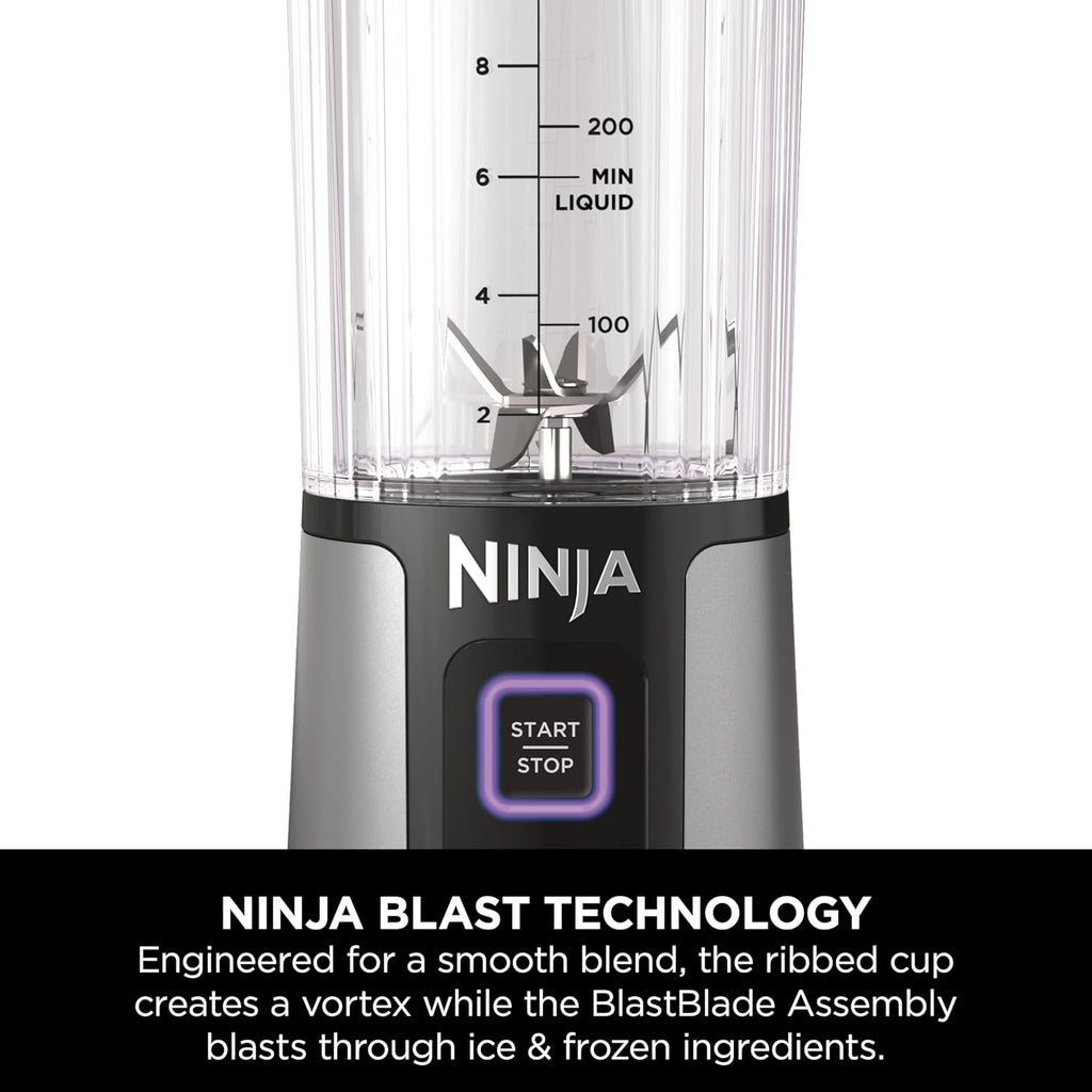 Ninja Blast Portable Blender | Cordless | 18-oz. Vessel | Personal Mixer for Shakes & Smoothies | BPA Free | Leakproof Lid & Sip Spout | USB-C Rechargeable | Dishwasher Safe Parts | Black | BC151BK
