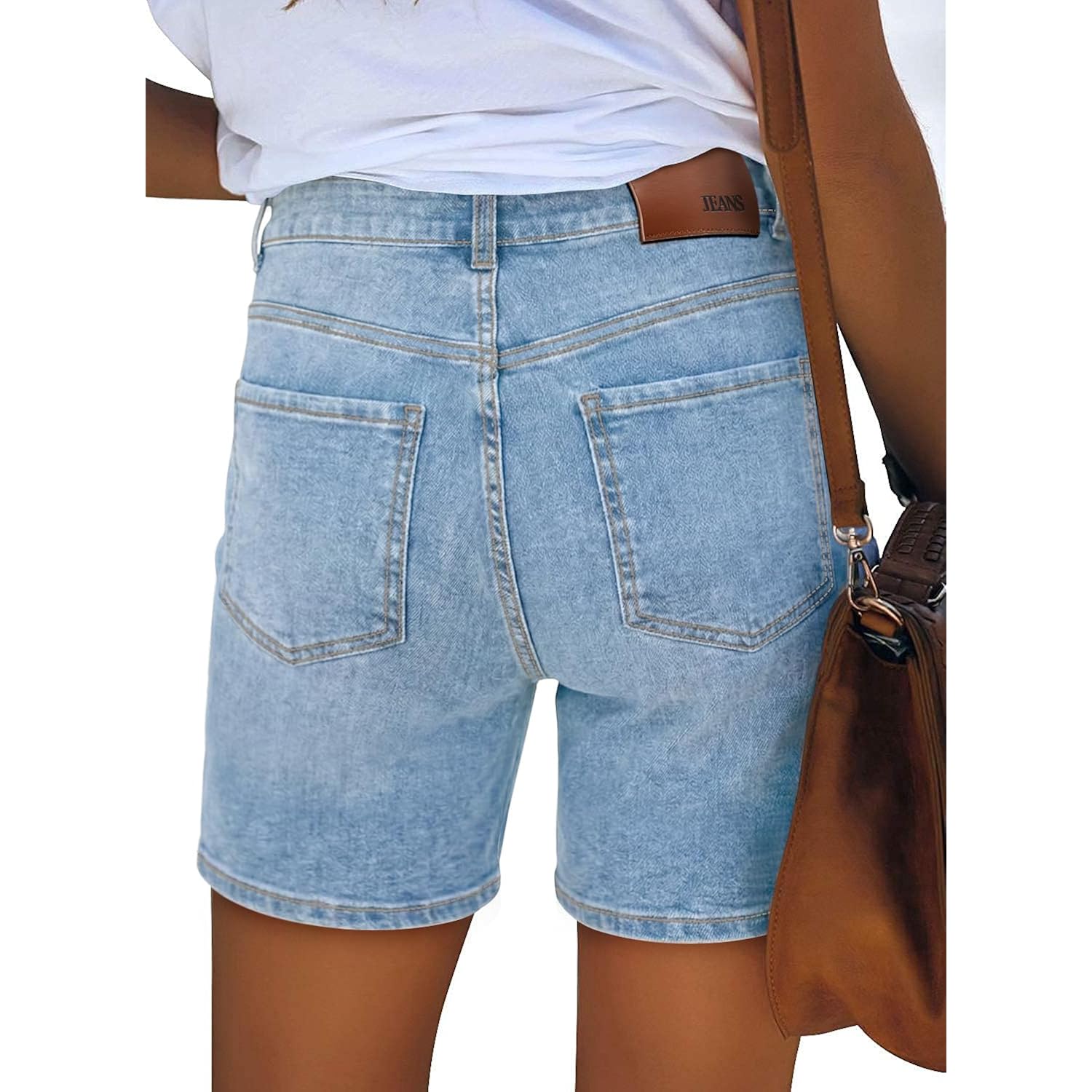 Jean Shorts Womens High Waisted Summer Stretchy Denim Short Casual Hot Jorts with Pockets