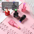 120pcs Color Display Tips, Clear Nail Art Display Chart Nail Polish Swatches Dots with Adhesive Sticker for Nail Polish