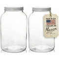 kitchentoolz Gallon Jar 1 Gallon Glass Jar with Lid – Gallon Mason Wide Mouth Large Glass Jar for Fermenting, Pickling, Canning, Fermentation Jar, Kombucha, and Food Storage – Made in USA
