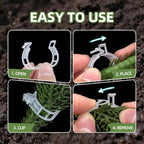 Cleangor 300Pcs Plant Clips, Plant Support Clips Plastic Trellis Clips | Garden Plant Clips For Tomatoes, Cucumbers, Vines, Reusable Garden Clips Tomato Clips, Gardening Supplies To Grow Upright