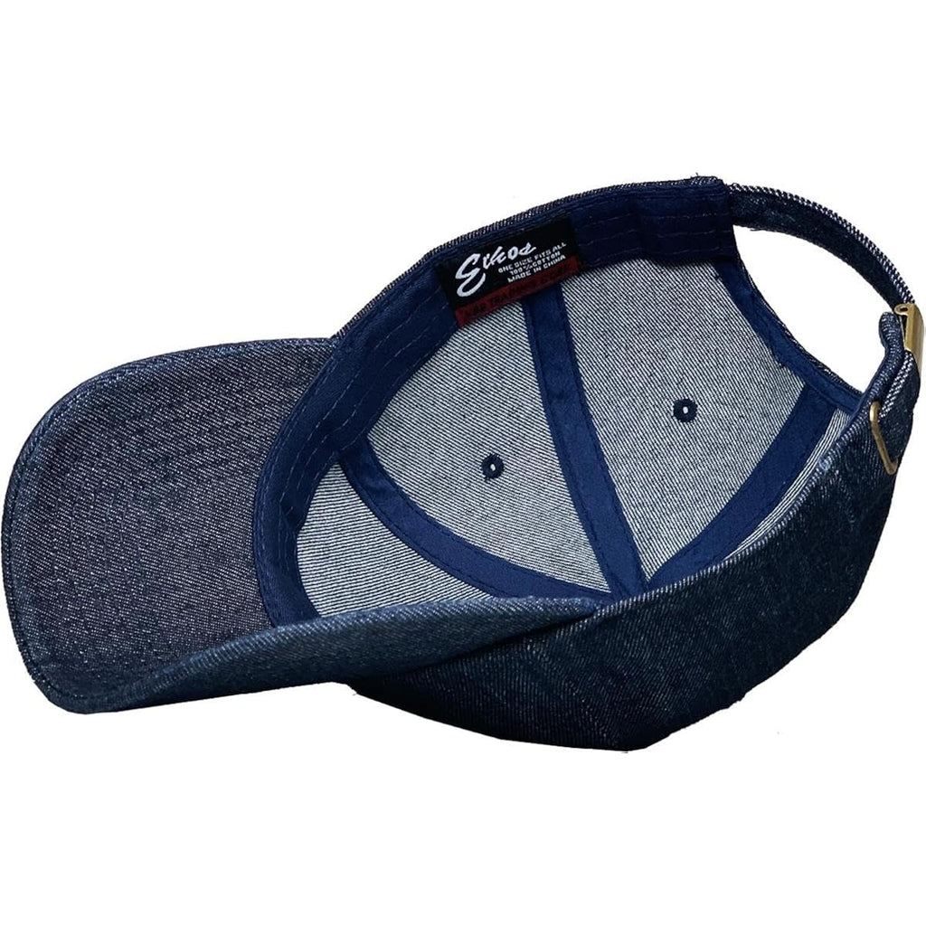 KBETHOS Classic Unisex Cotton Adjustable Low Crown Baseball Cap – Plain Dad Hat Dark Denim