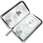 Siveit CD Case, DVD Case Holder 96 Capacity Hard Plastic CD DVD Disc Cases Storage Binder Wallet for Car Home Office Travel (Black)