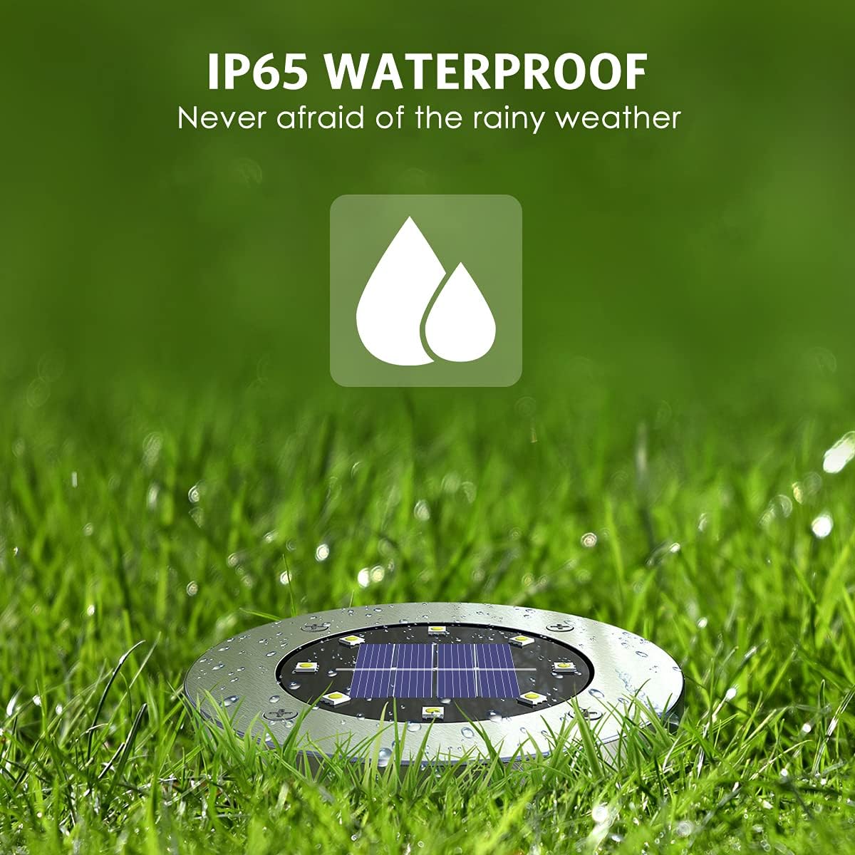 4.6Inch Solar Ground Lights 12Packs, Garden Solar Outdoor Waterproof Pathway Bright In-Ground Landscape Lights For Patio, Lawn, Yard, Driveway, Step And Walkway(White Light)
